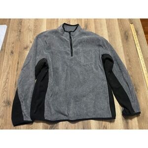 Athletech Sweater, Men's Size Large, Gray, Pullover, 1/4 Zip, Pocket, Pullover